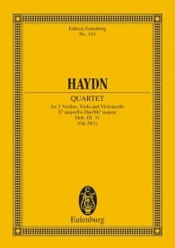 Haydn: String Quartet Eb major Opus 20/1 Hob. III: 31 (Study Score) published by Eulenburg